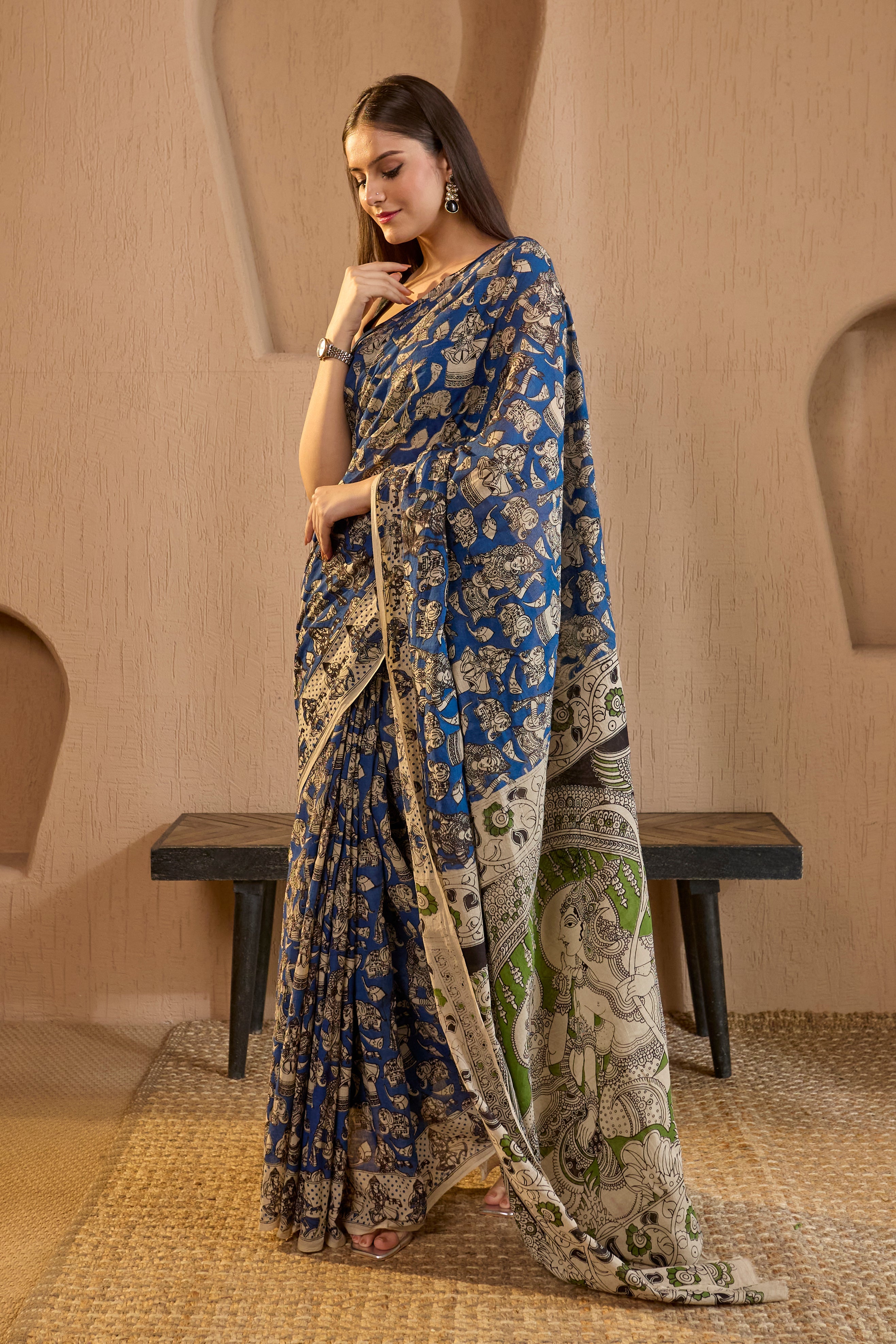 Blue Saree